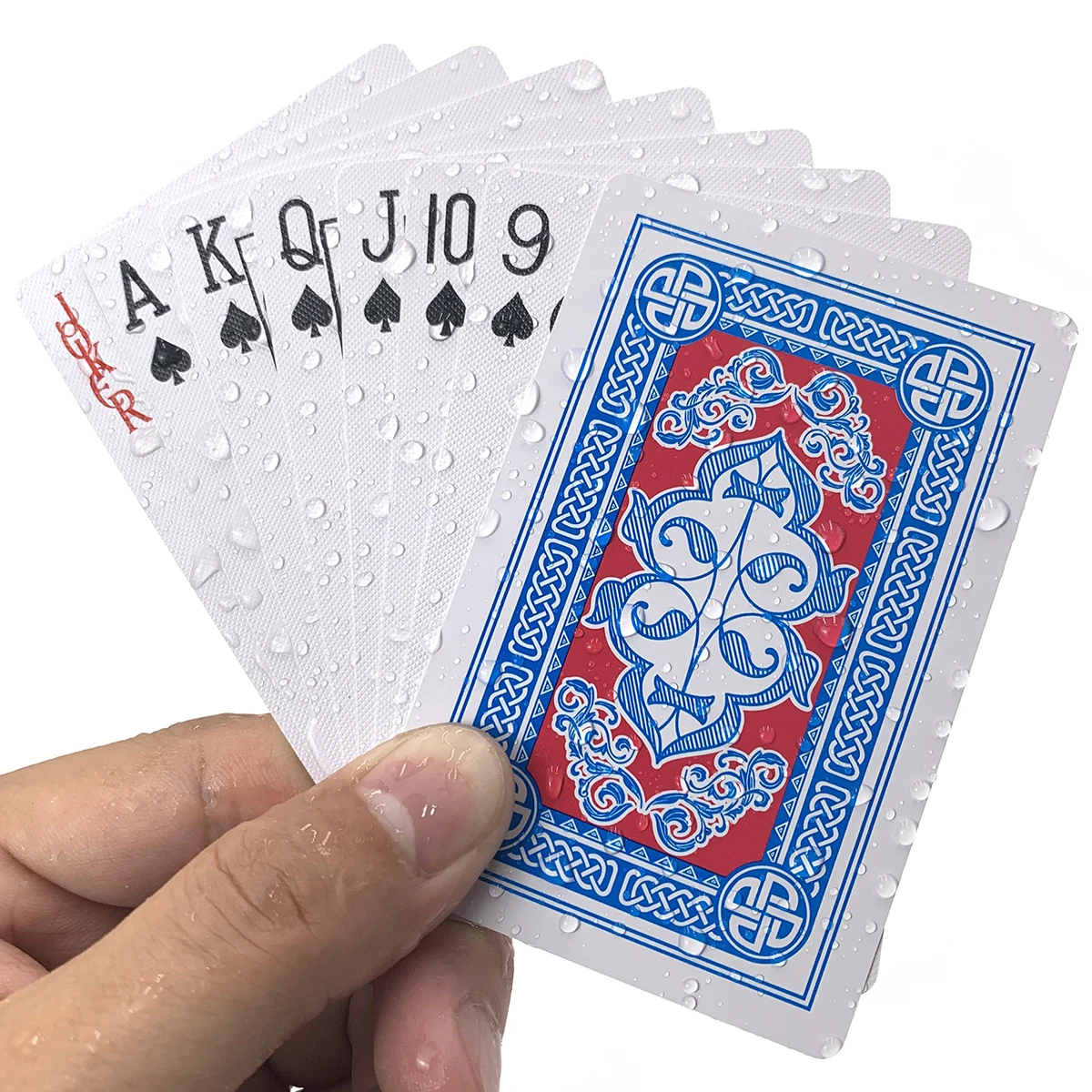 Custom Printed 100% Plastic Waterproof Jumbo Index Playing Cards 2 Deck 58*88mm Standard Advertising Poker with Tin Box