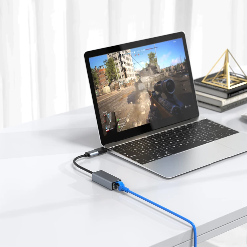 2024 Factory Direct New Space Gray USB 3.0 to AX88179 Gigabit Ethernet Adapter Wireless Network Card and Type C Interfaces