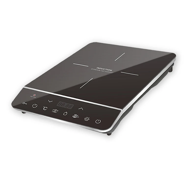 1800W Fashion Style Black Crystal Electric Cooker 4 Display Induction Cook Top