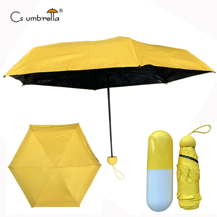 YS-5001 Manual Umbrella Super Light Weight UV Protection Portable Pocket Lady Mini Capsule 5 Folding Umbrella