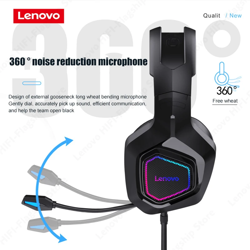 2022 Hot Lenovo G50-B 3D Stereo Surround 7.1 Gaming Headset Portable Noise Cancelling Microphone Headphones