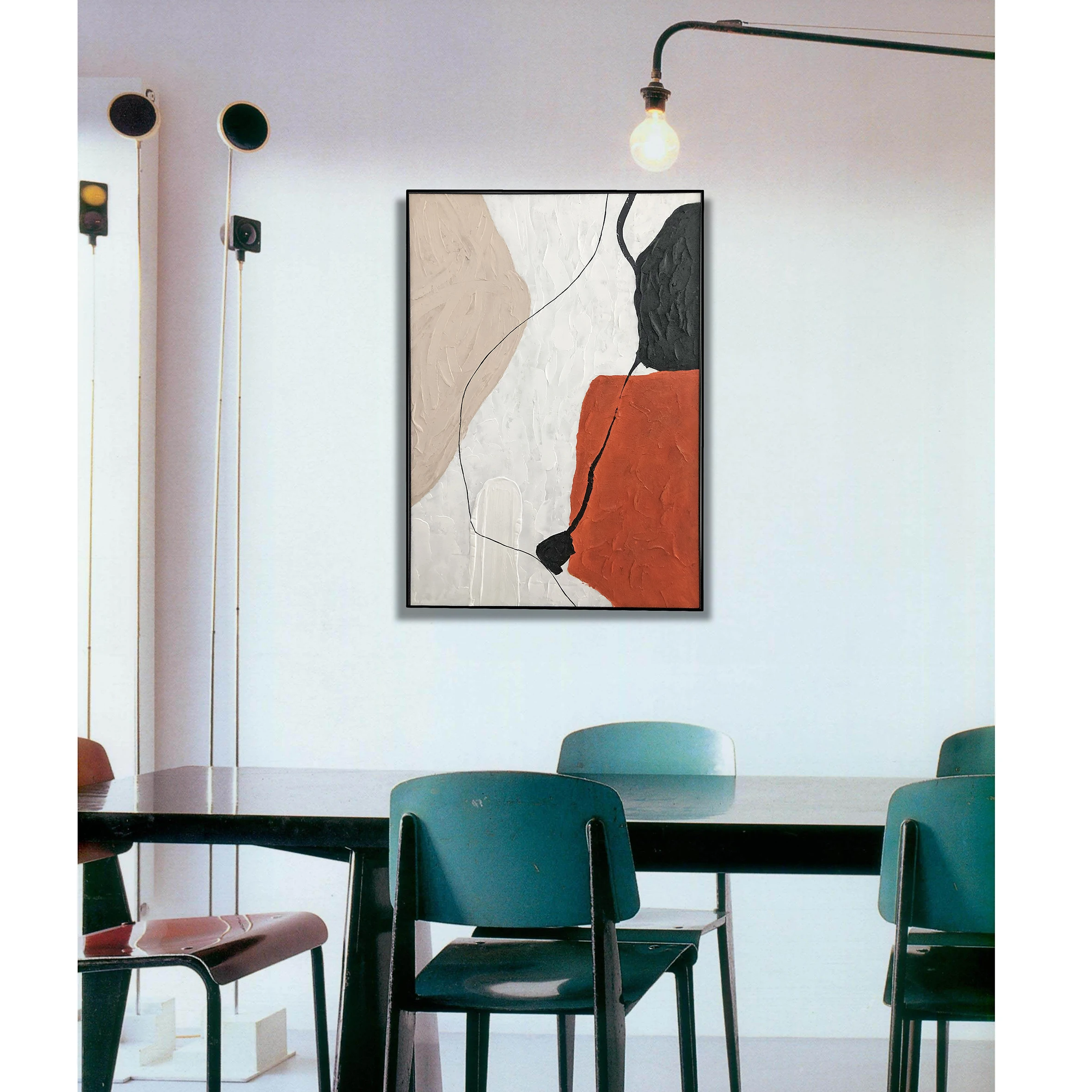 Wholesale Blue and yellow cloud African abstract decorative canvas wall artist living room printing posters