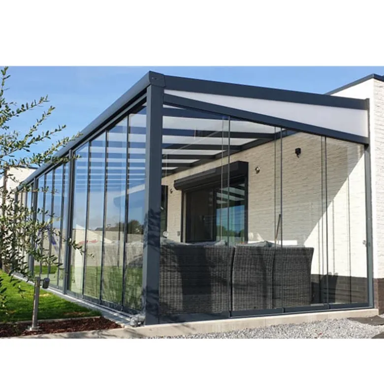 Wintergarten Wall Mounted Aluminum Alloy Veranda Glass Sunroom