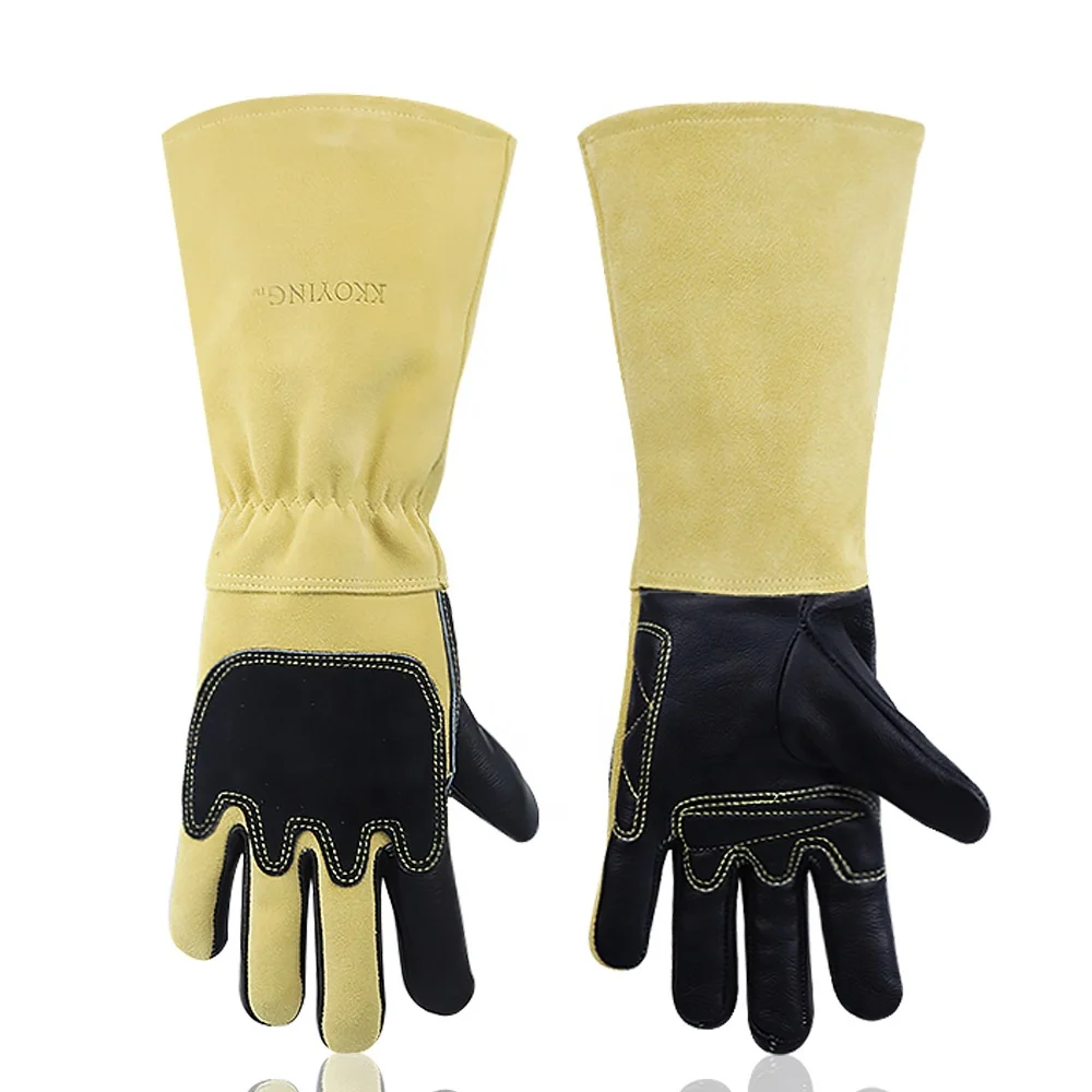 Manufacturer high quality sheepskin leather welding gloves Extreme Cut   Heat Resistant