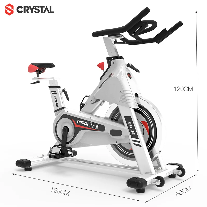 SJ-X5 Gym Equipment Fitness Cardio Training Crystal Spin Bike Magnetic Spinning Bike for Home