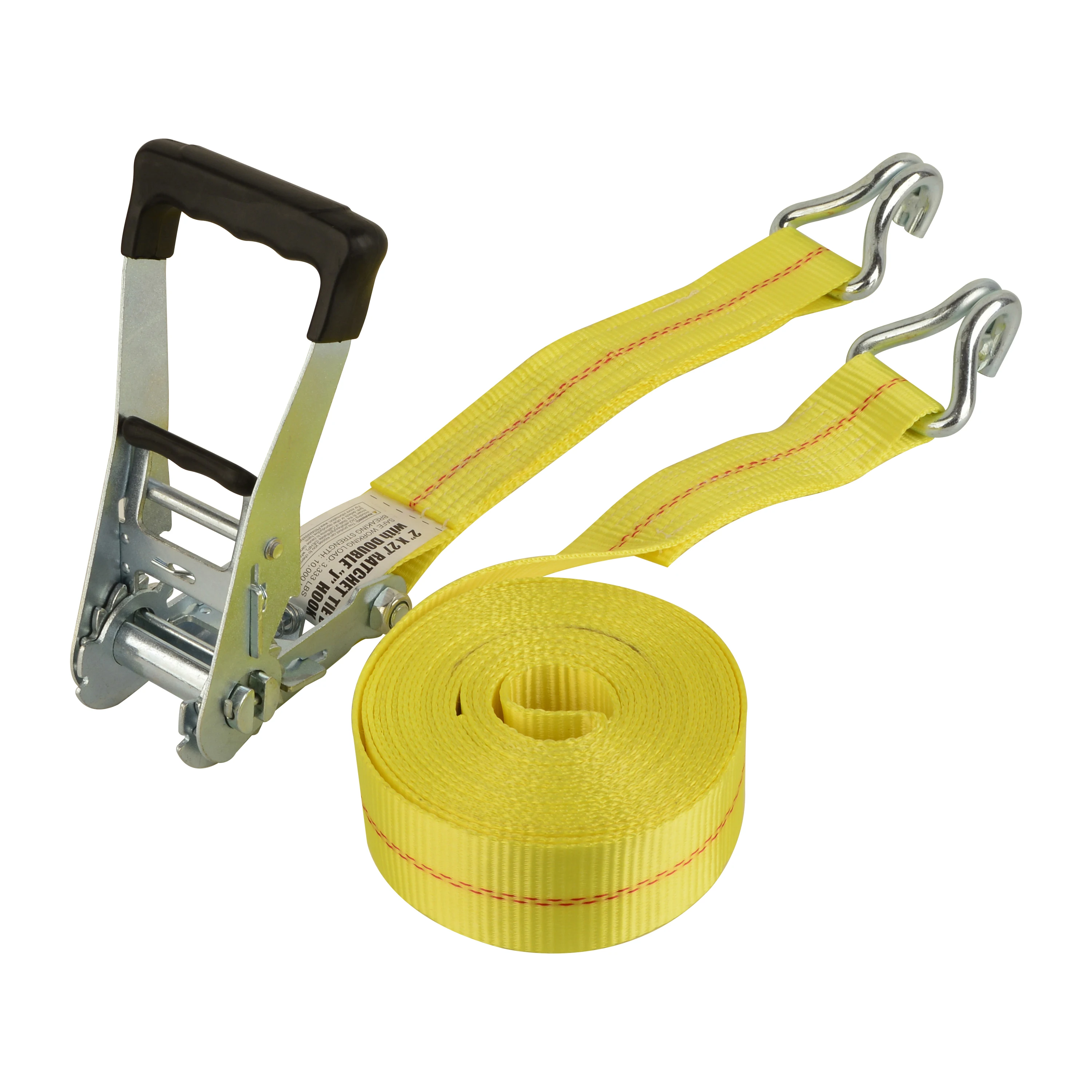2 Inch 50mm 27ft 10000lbs Ratchet Cargo Lashing Tie Down Strap Yellow Customized Belt