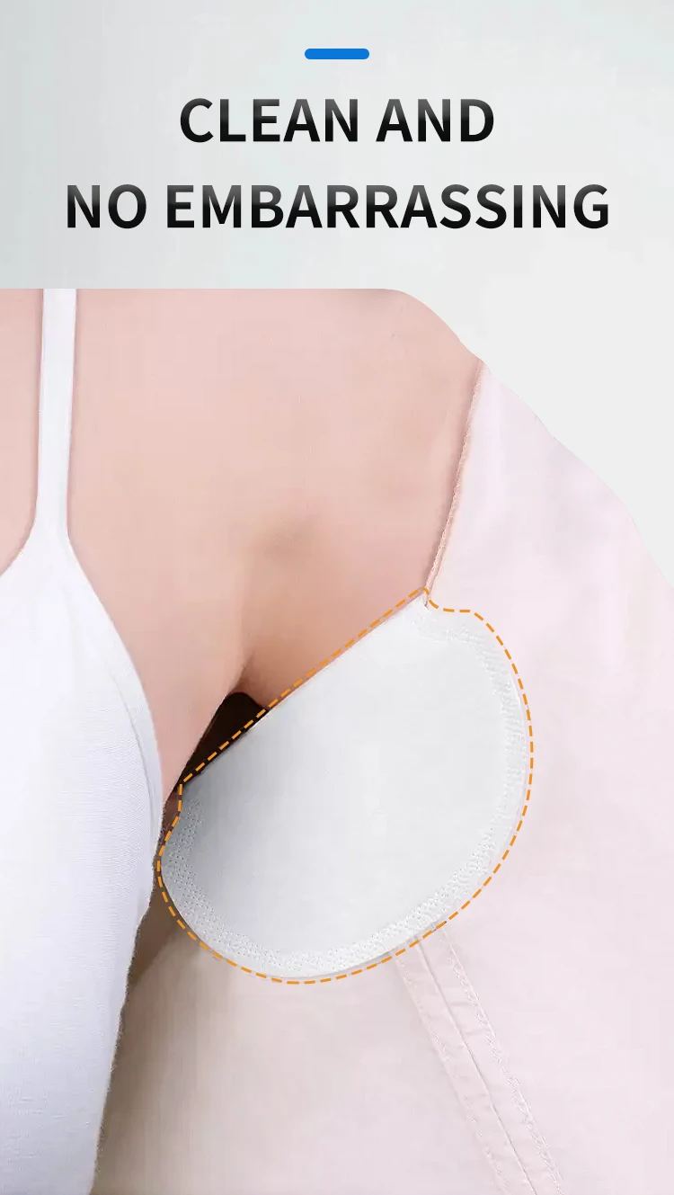 Breathable Anti Underarm Sweat Pad Disposable Underarm Armpit Sweat Absorbent Pad For Man