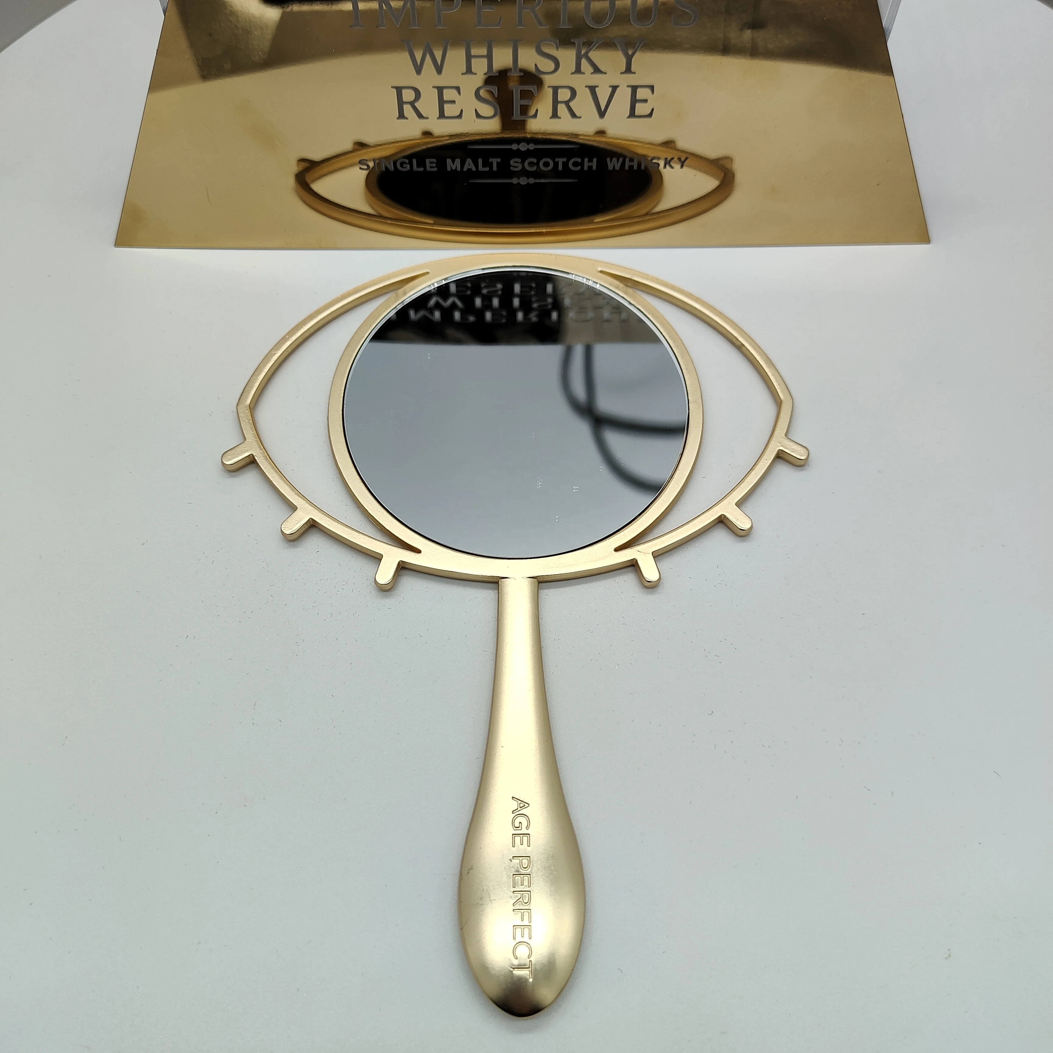 Hot Sale Golden Eye Mirror With Handle High Quality Makeup Mirror
