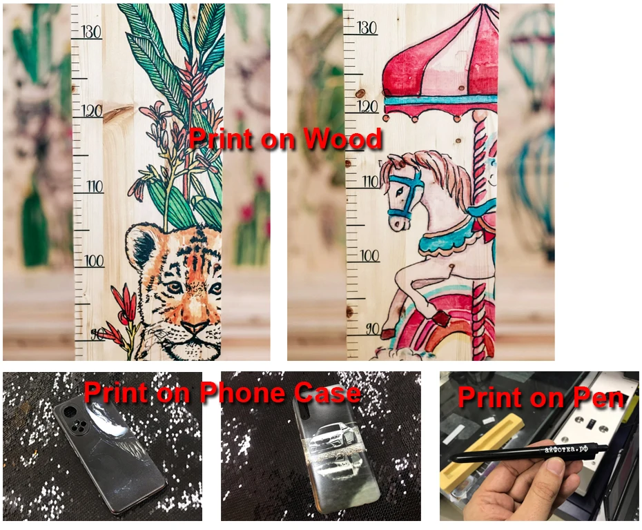 Ocbestjet A3 PET Film A B UV DTF Transfer Film to Glass Ceramic Metal Phone Case For UV DTF Printer