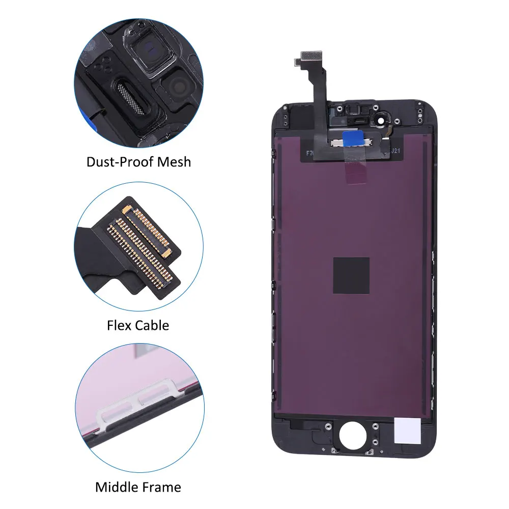 Пожизненная гарантия LCD для iPhone 5 5S 6 6s 7 8 plus X XR XS 11 Pro Max сенсорный экран дигитайзер сборки мобильного телефона