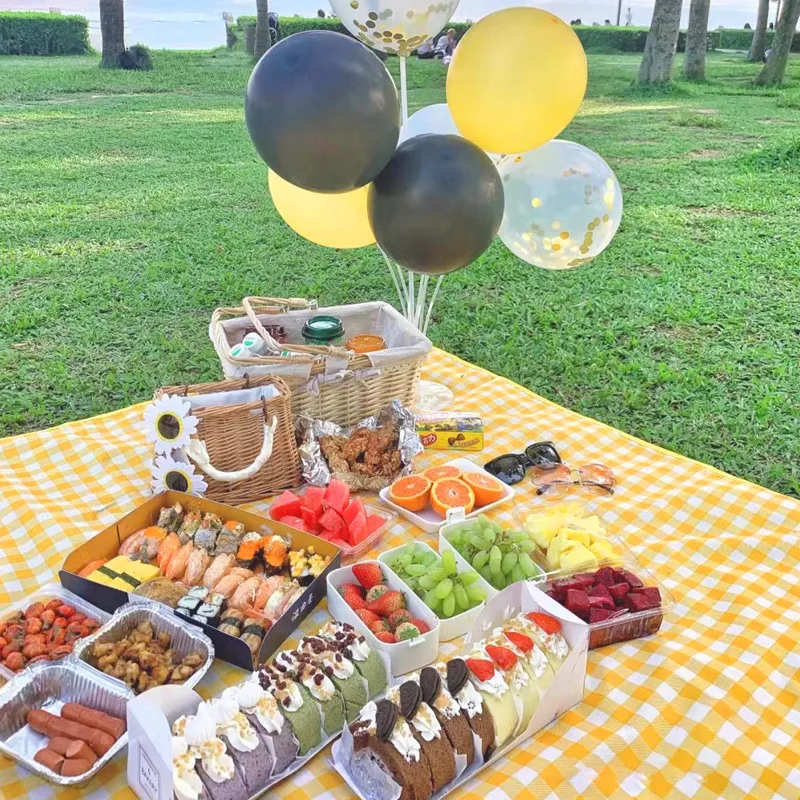 Anhui 367 Picnic 600 D Oxford cloth Outdoor picnic cloth Waterproof picnic blanket Ground mat Moisture-proof mat