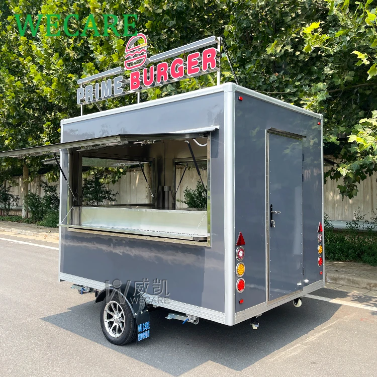 WECARE Street Burger Churros Taco трейлер для продуктов коммерческого питания Foodtruck Remorque Food грузовик с полностью оборудованной кухней
