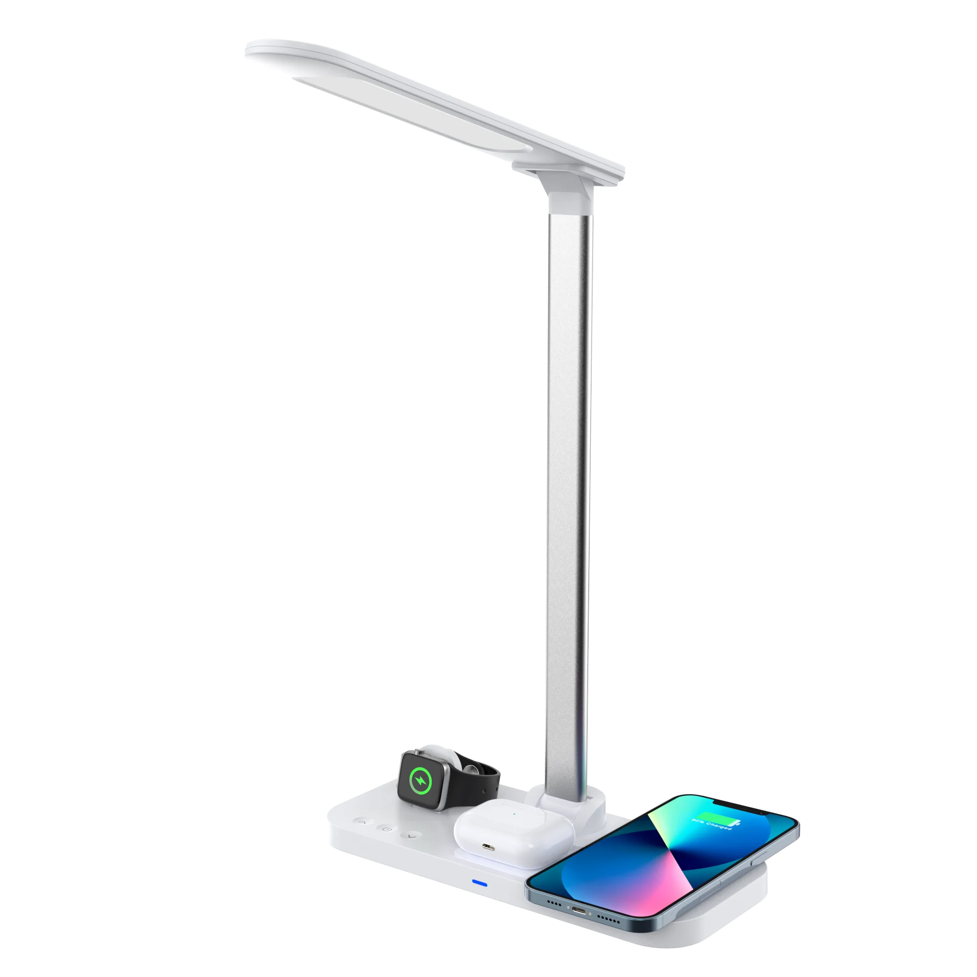 15W three-in-one LED night light with wireless fast charger for wireless charging of mobile phones and watches