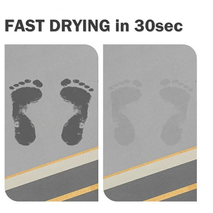 On sale ! Diatomite bath mat soft water absorbing and fast drying bathroom door mat