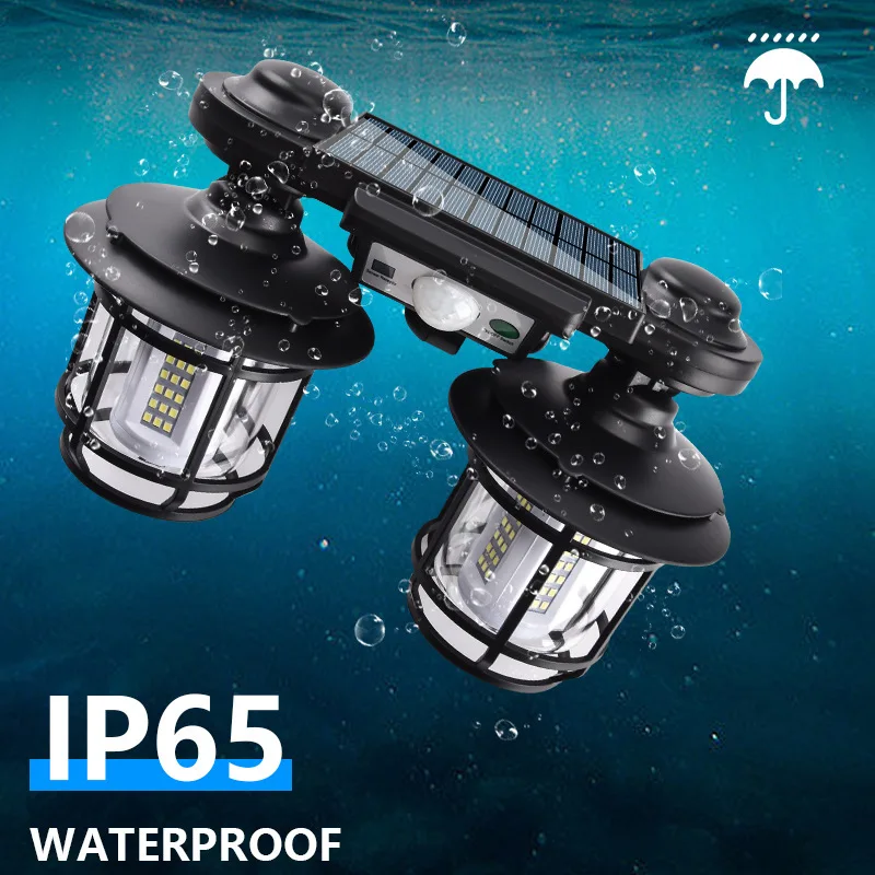 New solar courtyard wall lamp villa lighting outdoor lights dual use pluggable ground can be separated Chinese solar lamp