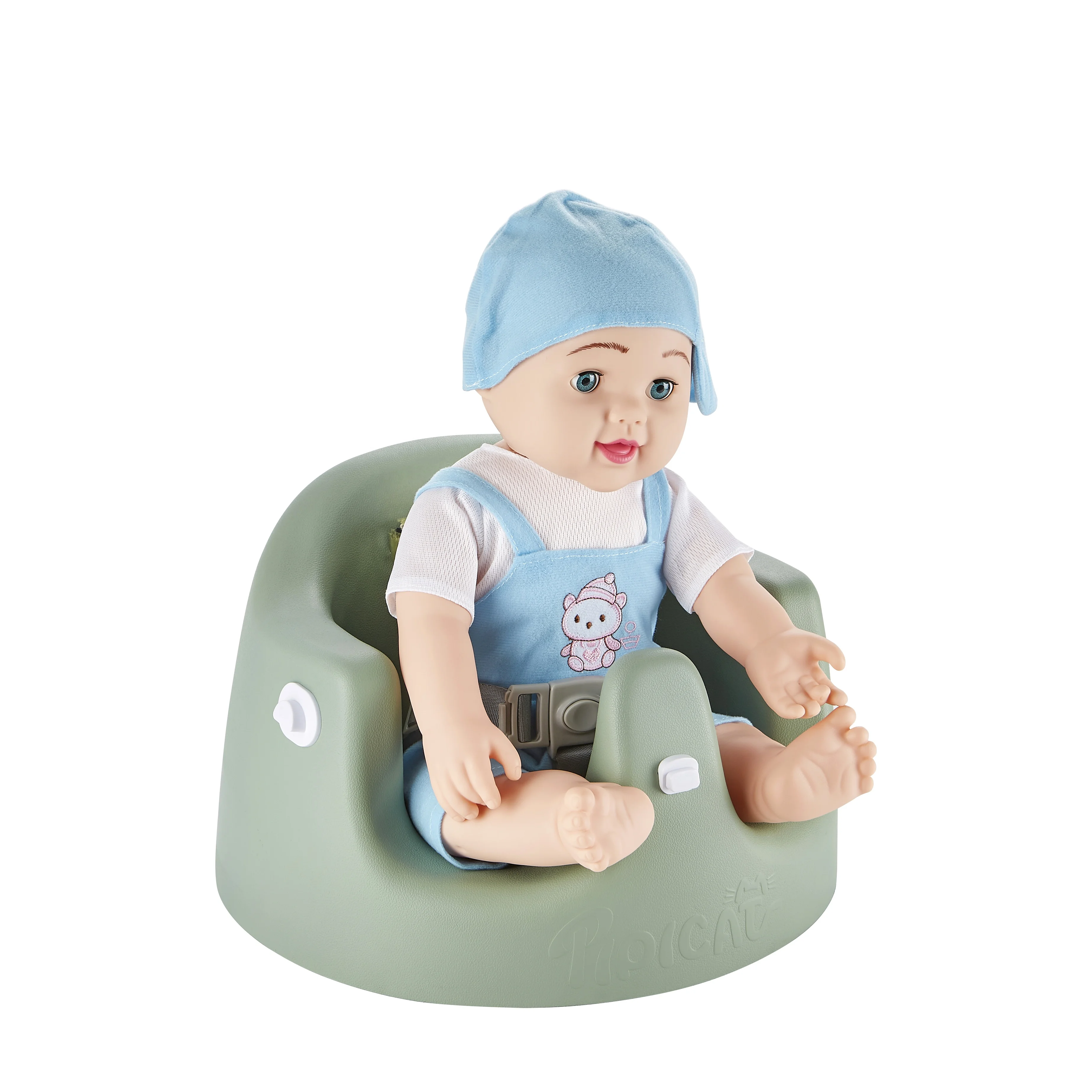 Dine Feeding Seat  Infant and Toddler Feeding Chair and Booster Seat with Tray and 2 Snap-in Plates Booster Seats