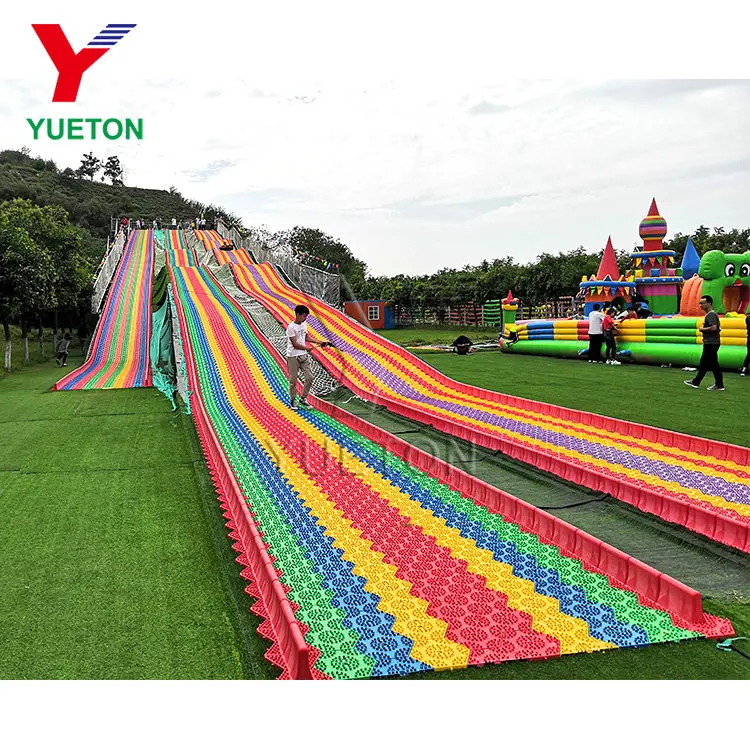 Hot Sale Adult Amusement Park Ride Rainbow Dry Slide Play Outdoor Playground Equipment