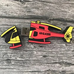 Custom helicopter shape usb stick for airline advertising gifts
