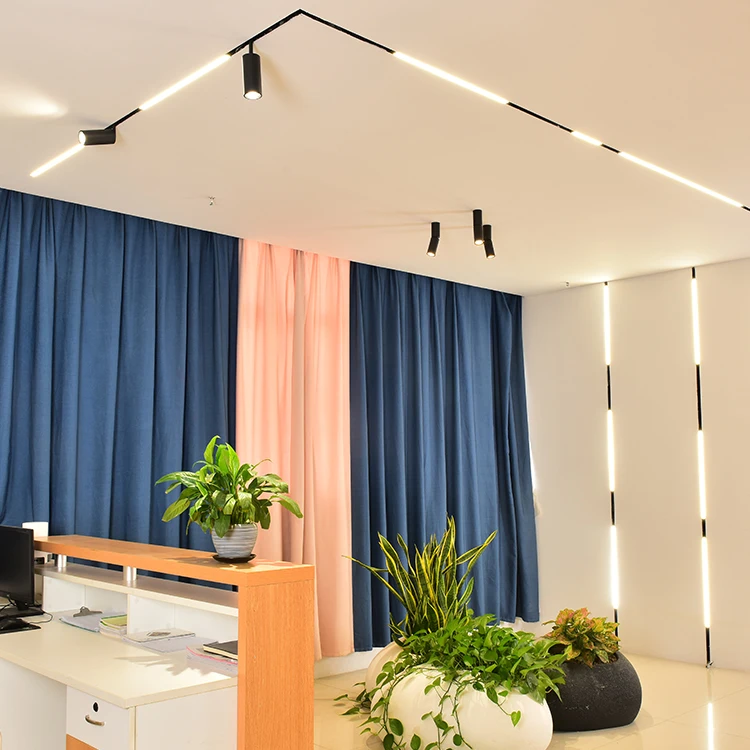 
High Quality Indoor Decorative Aluminum Adjustable Track Linear Light Magnetic Led Tracklight 