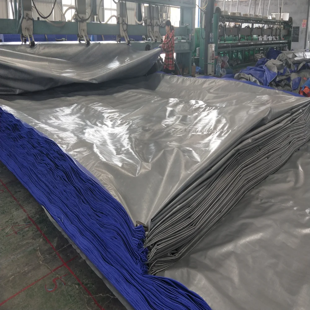 
good price silver blue hdpe 200gsm PE tarpaulin products 
