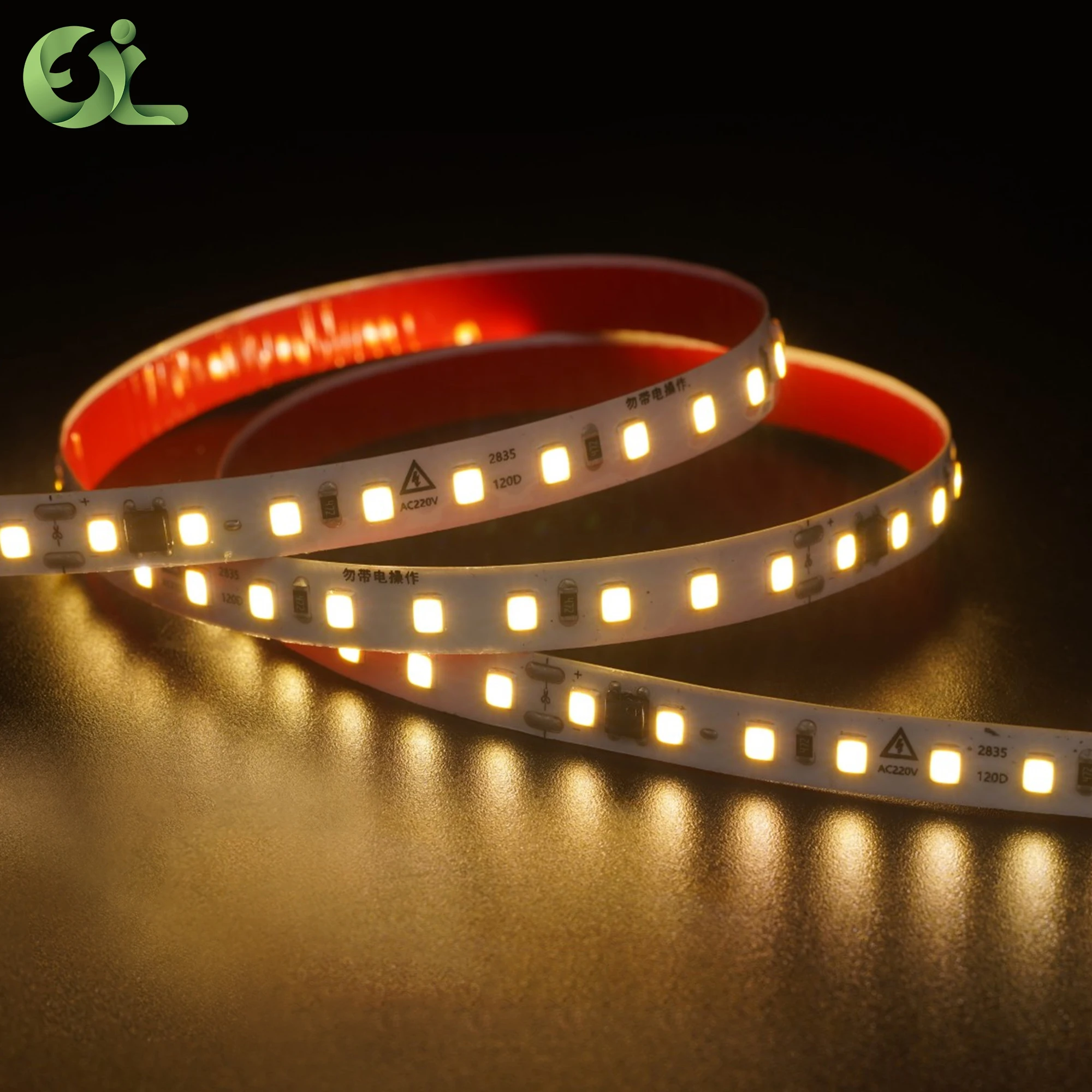 220V IP65 waterproof 8mm Width LED rope lamp outdoor landscape lighting 1000Lm/m high voltage 2835SMD led strip lights