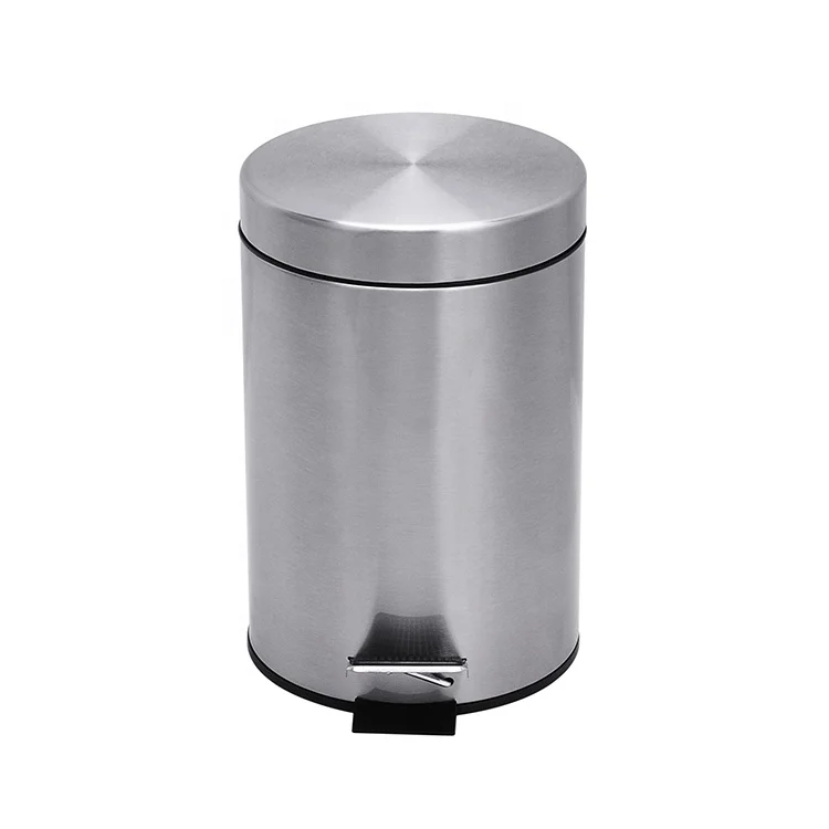 Bathroom Trash Can Stainless Steel Kitchen Waste Bins Recycle Pedal Bin Trash Can