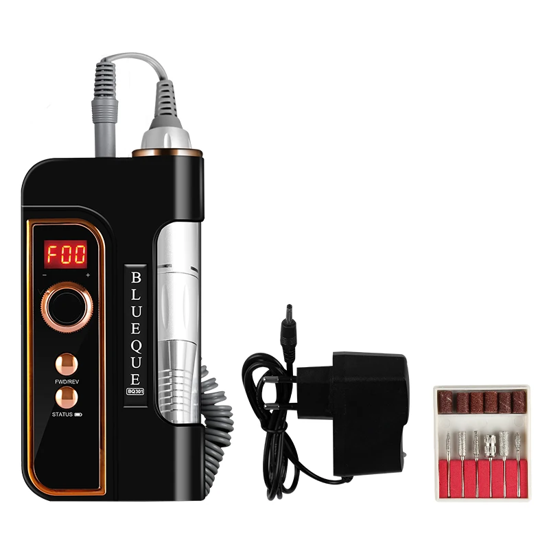 Nail Drill Machine 35000RPM Rechargeable Nail Gel Polisher for Manicure Electric Nail Drill With LCD Display