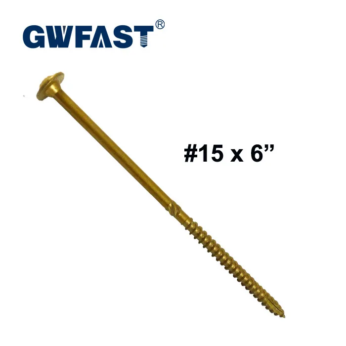 Modified truss washer head Construction Screw Construction Lag Screw Exterior Coated Heavy Duty Structural Lag Screw