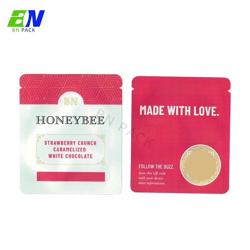 BN Pack Small size Custom 3.5g&7g Soft Touch Aluminum Mylar Bags Foil Candy bag 3 Side Seal bag