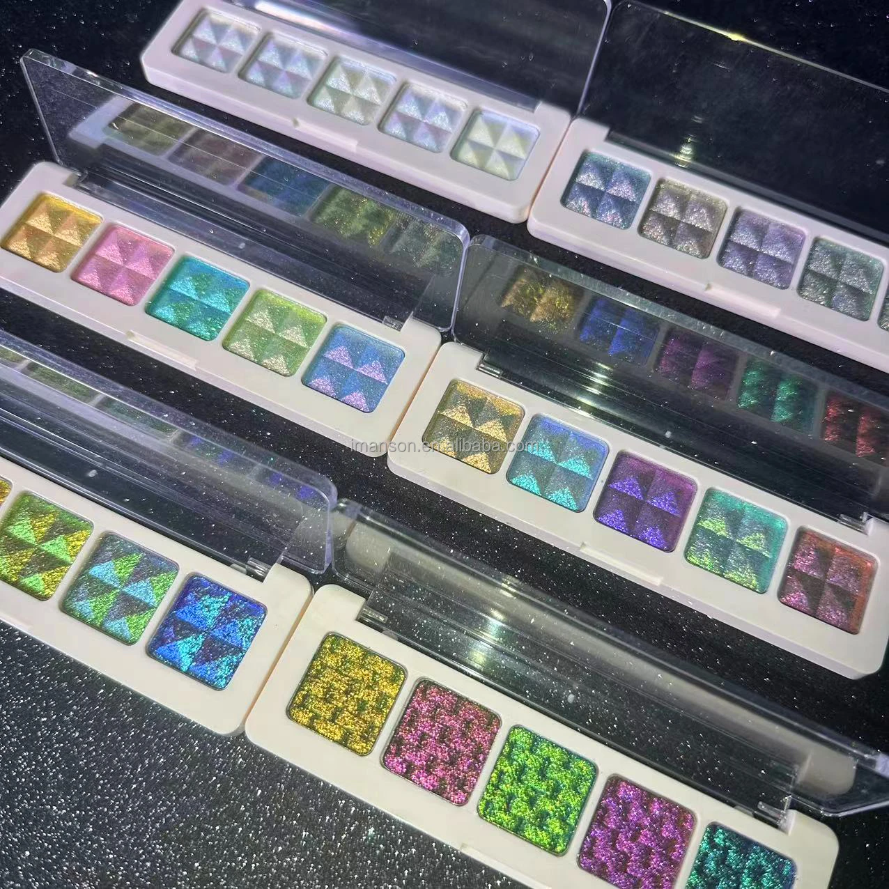 Private Label High Quality Super Highly Pigmented Eye Makeup Sparkle Color Shifting Duochrome Multiduochrome  Eyeshadow