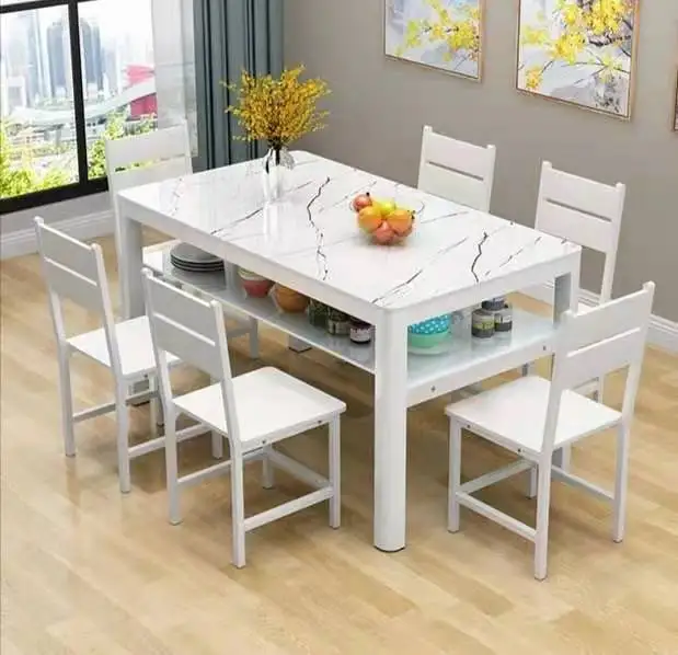 
Modern Dining Room Furniture Folding Outdoor Furniture Sets Dinning Table Sets Quality Multi-Functional Marble Table and Chairs 