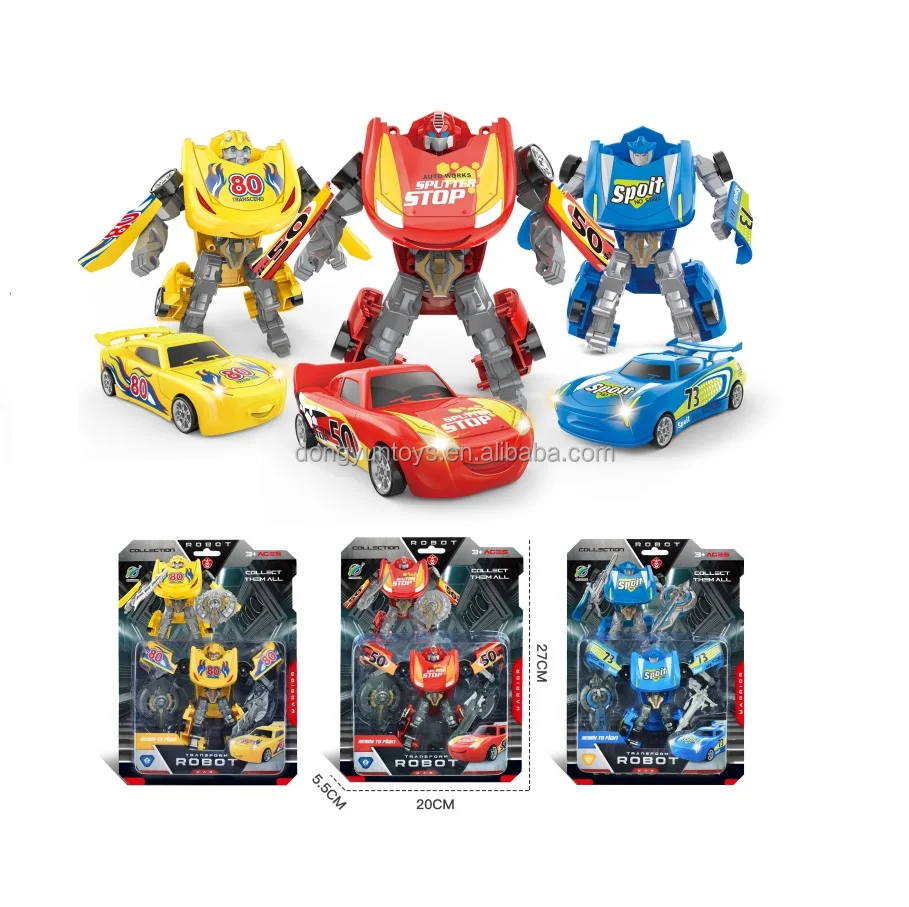 Cars Robot Transform Toys Action Figure deformation robot Car toy Assembly STEM Educational Building Vehicles Trucks for kids