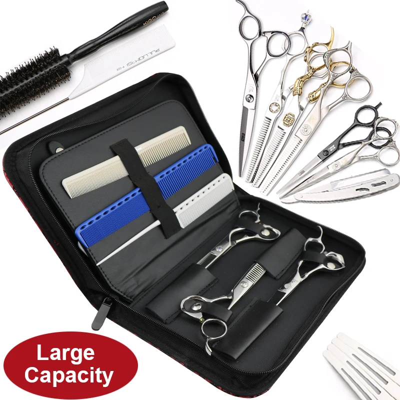 Portable Faux Leather Pouch Cheap Factory PU Hairdressing Scissor Bag Tool Pouch Holster for Barber Combs