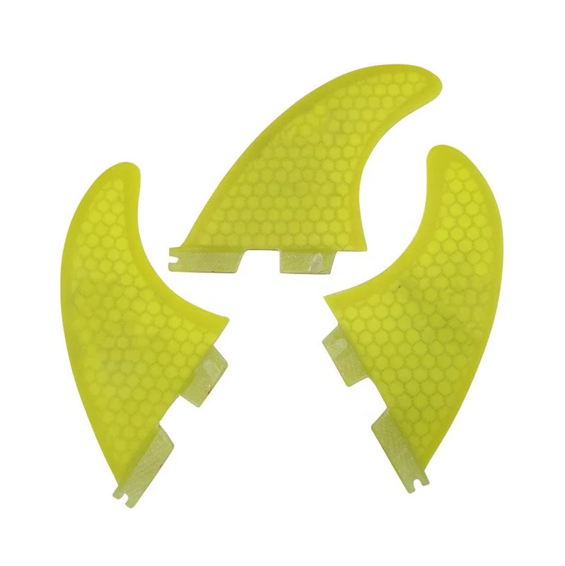 2023 popular design Fiberglass Honeycomb design Surfboard Fins FC Surf Fins OEM Half-Carbon Tri Fin Set Twin Tab