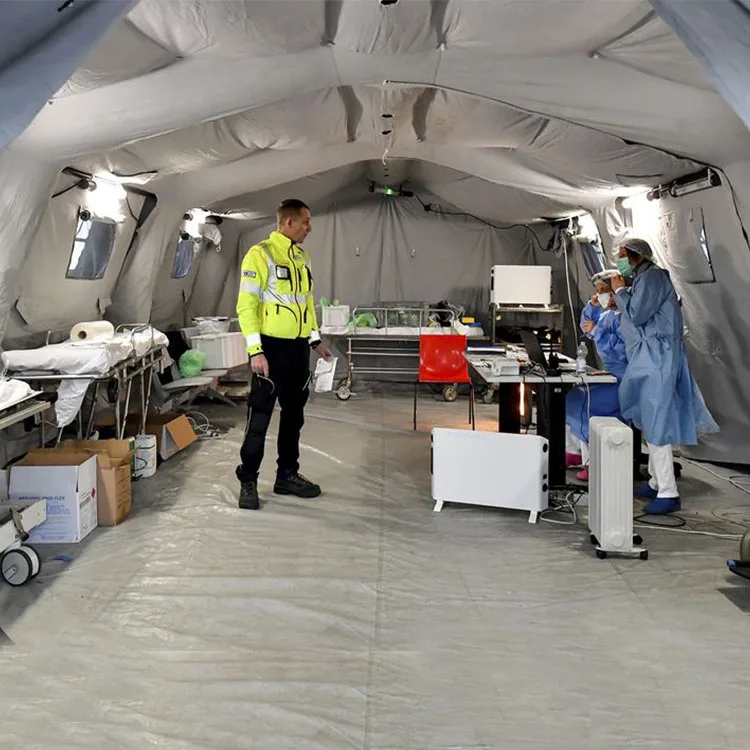 Portable First Aid Emergency Filed Floding Inflatable Red Cross Medical Tent