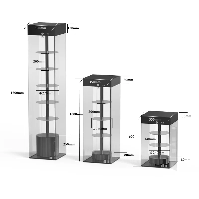 Floor stand Acrylic display cabinet Rotating display rack Accessories gondola display for retail store