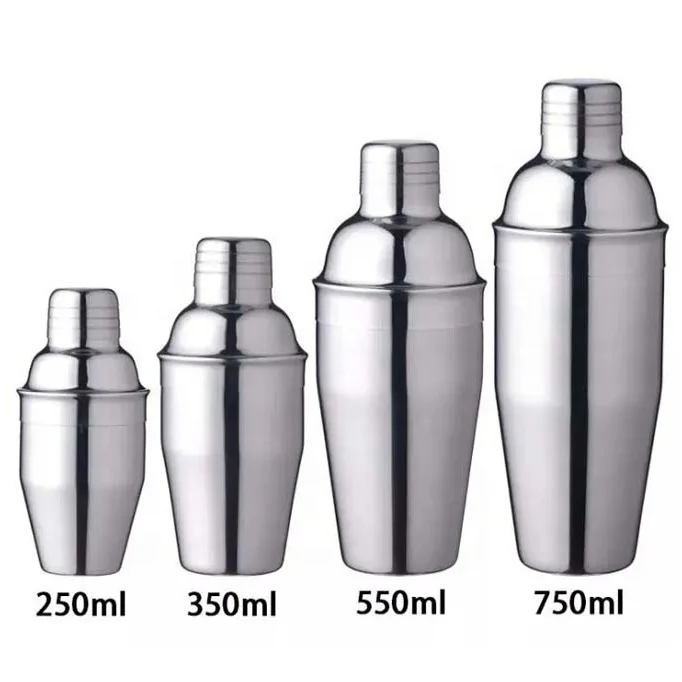 Wuyi Camol Factory 18oz Cocktail Shaker Bartender Shaker Stainless Steel Drink Mixer 550ml Martini Shaker