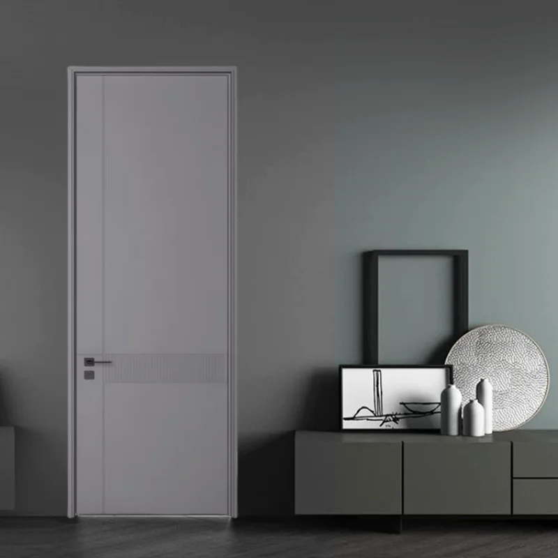 Hotels swing home bedroom interior frame European paint free wood door design white villa apartment door