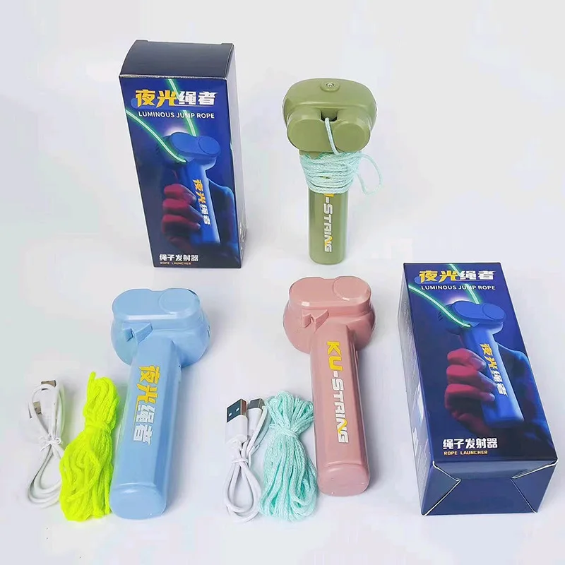 Cheap Factory Price Loop Lasso Electric Rope Propeller String Shooter Glow In The Dark Loop Lasso For Children