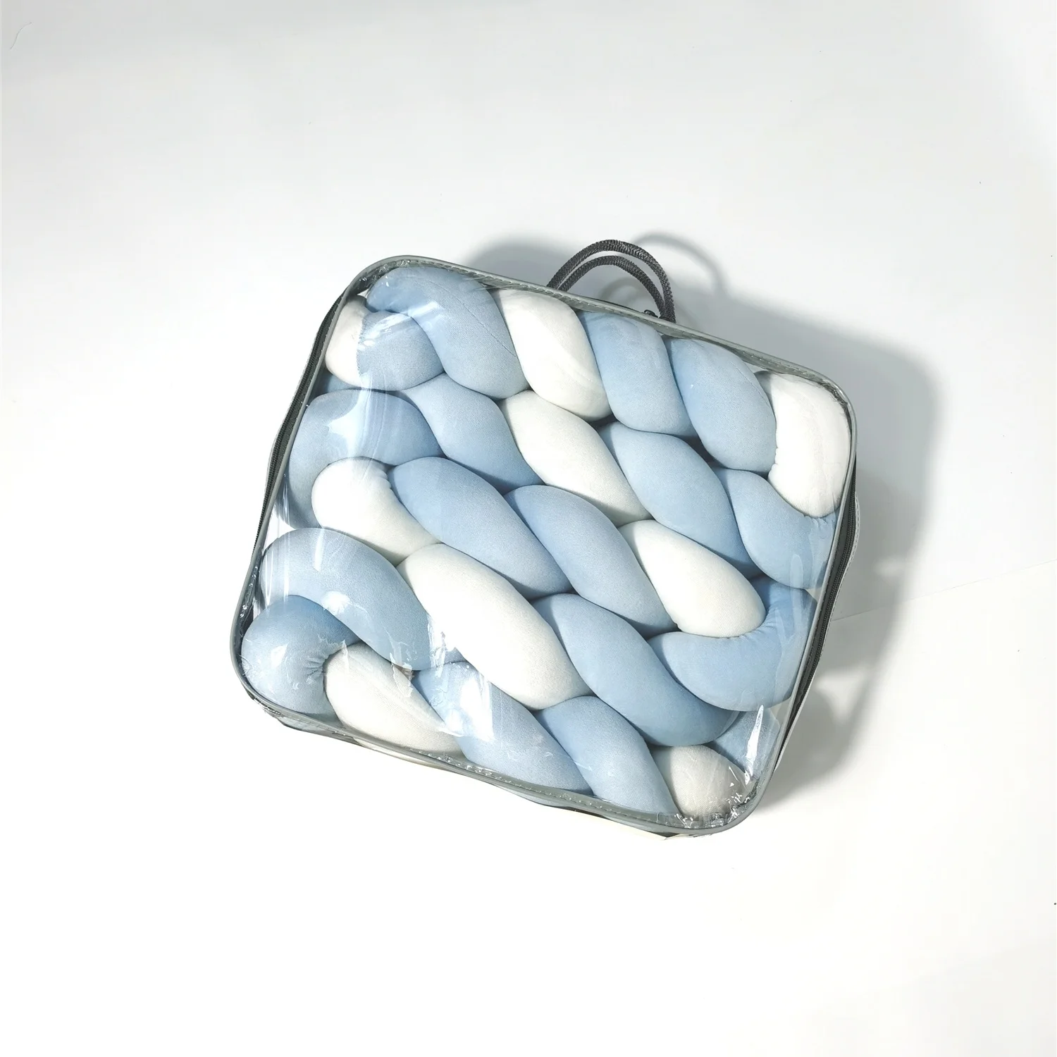 Cot Soft Plush Baby Infant Sleep Protection Braided Bumper Fence For Crib