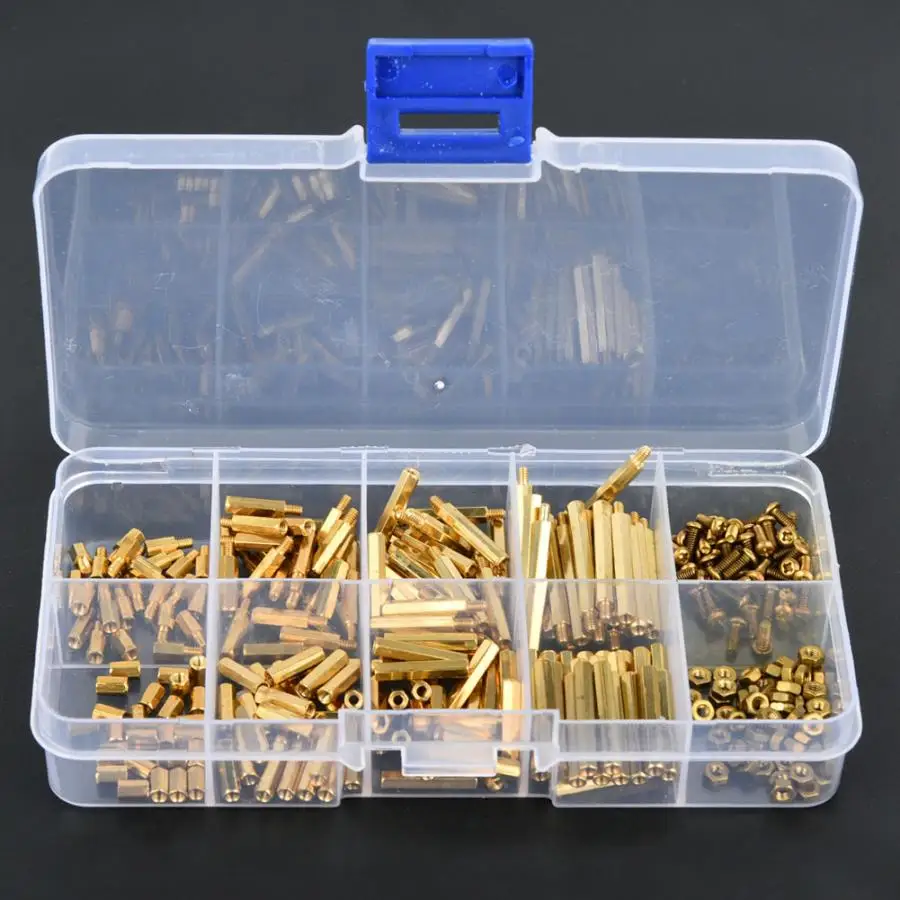 M2 Brass Hex Standoff Nut Spacing Screw Assortment Set