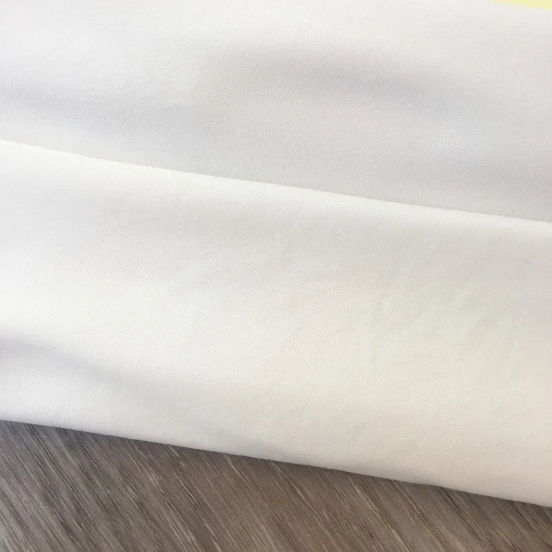 High Quantity Custom Weight No Print Double Brushed White Poly DBP Polyester DTY Fabric