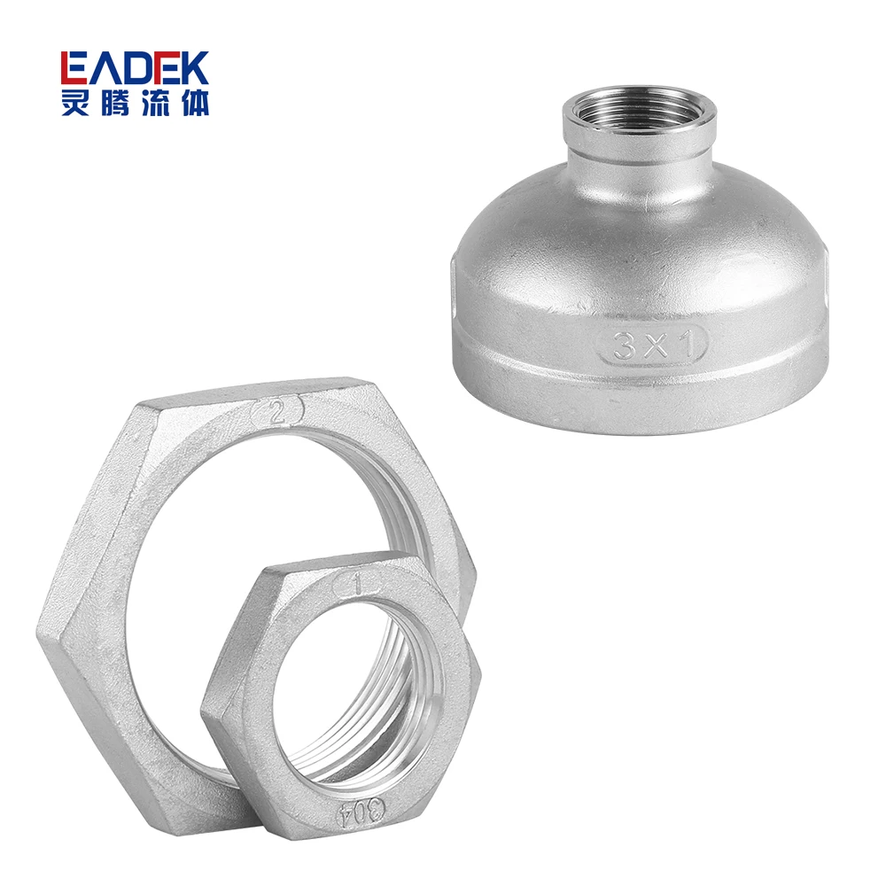 Stainless Steel 304 316 reducing socket hex nut nipple pipe fittings made in china