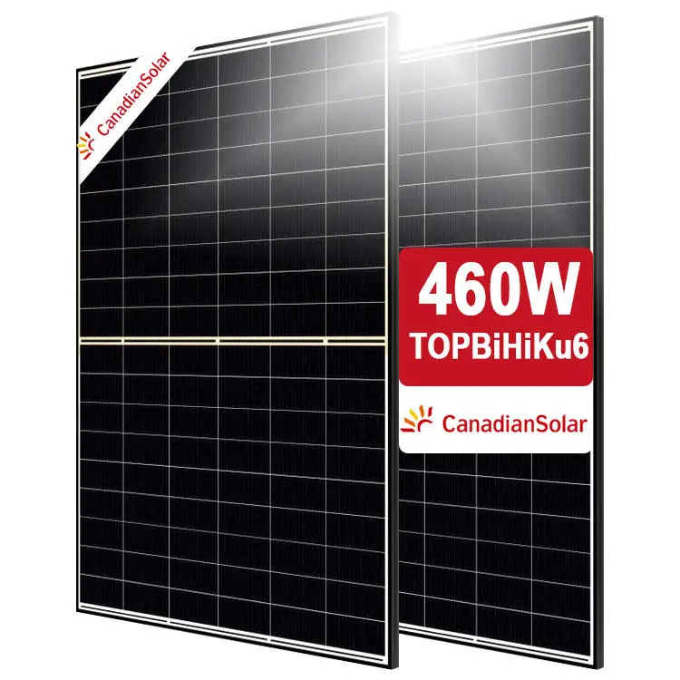 Панель PV двухсторонняя двойное стекло TOPBiHiKu6_CS6.1-54TB-430-460W N-Type TOPCon Tech моно-кремниевые элементы солнечная система