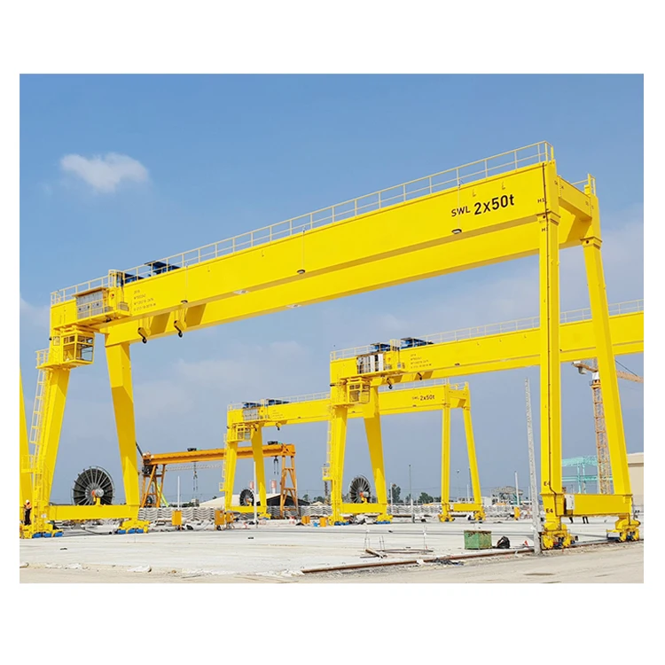 Europe style MG double girder gantry crane price supplier factory 30 ton 32t for crane outdoor workshop