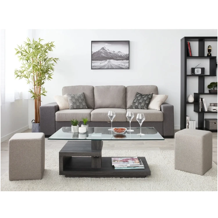 Factory new design multi-functional 3 seater convertible sleeper sofa velvet mixing color popular sofa bed