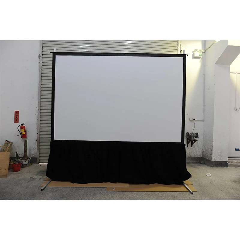 factory custom size projector screen fast folding front back projection easy folding outdoor movie screen