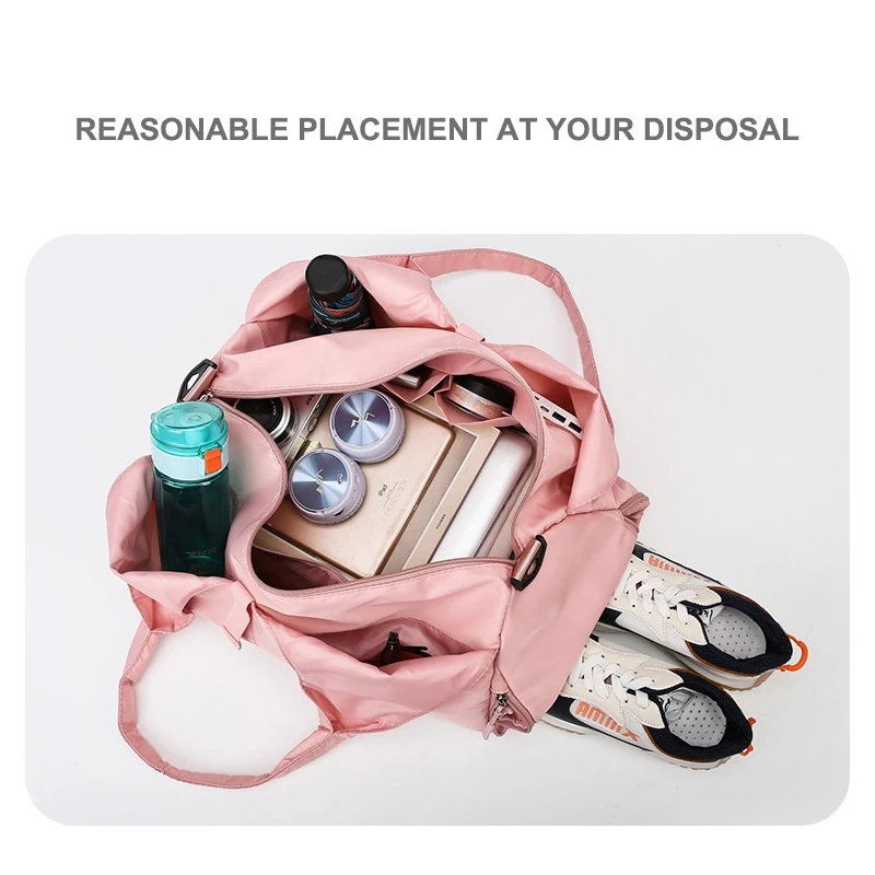 Factory Direct Sell Large Capacity Yoga Bag With Shoes Pocket And Dry Wet Separately For Women And Ladies `