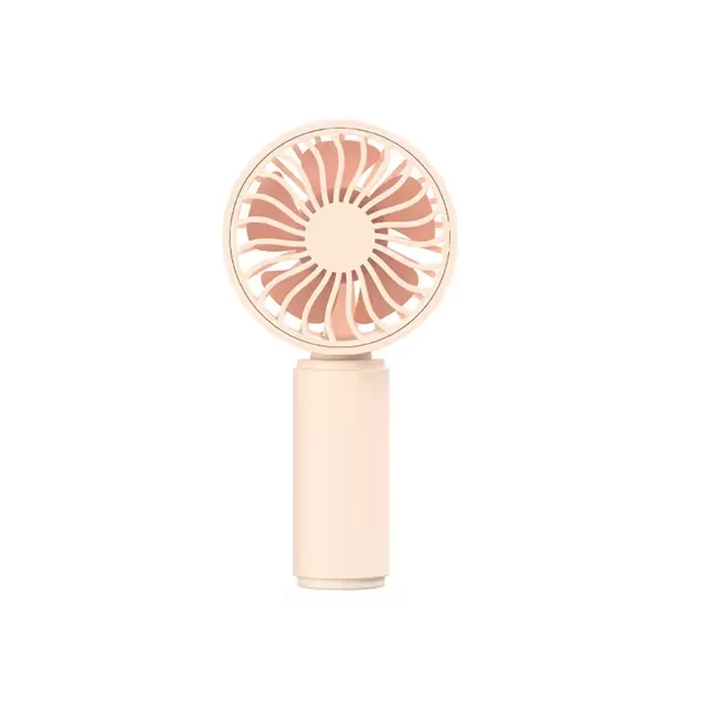 2024 cute mini china style classic ABS Low noise mute USB rechargeable handheld hand air cooling cordless portable fan
