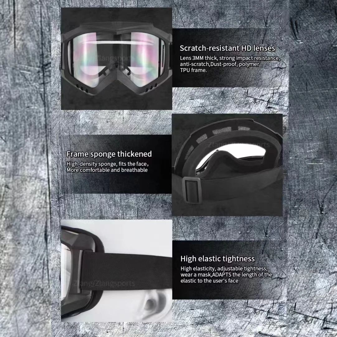 ZLang Ski airsoft paintball face protection set multipurpose outdoor goggles goggles Ear Protection Wire half facemask